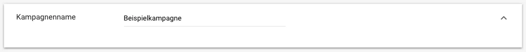 Google Ads Kampagnenname