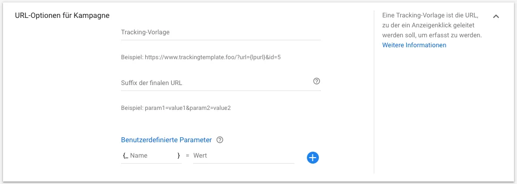 URL Optionen